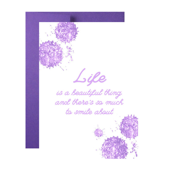 BRANDI CREATIONS Encouragement Inspirational Greeting Card, Just Because, About Life