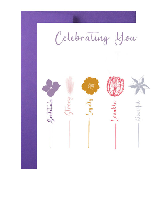 Celebrating You Birthday Greeting Card, Floral