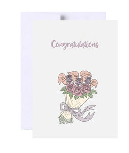 Congratulations Wedding Bouquet Greeting Card