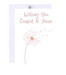Wishing You Comfort & Peace Sympathy Greeting Card