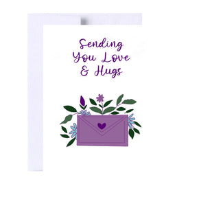 Sending You Love & Hugs Thinking of You Greeting Card