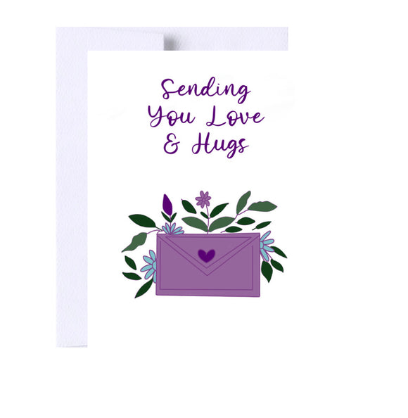 Sending You Love & Hugs Thinking of You Greeting Card