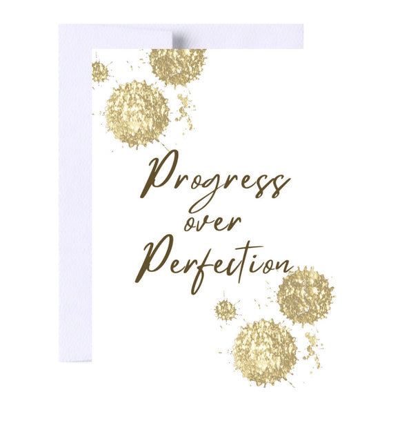 Progress Over Perfection Congrats Card