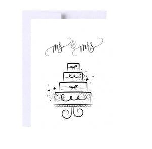 Ms and Mrs Lesbian Wedding Greeting Card