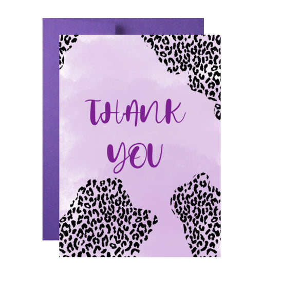 Thank You Cheetah Greeting Card