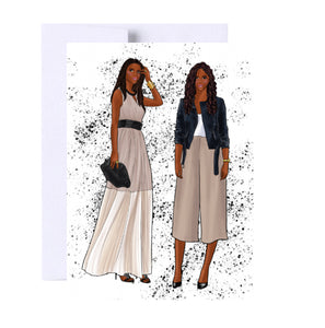 Growing N Glowing Friends Birthday Greeting Card, Woman Illustration