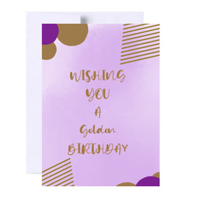 Golden Birthday Card Wishes