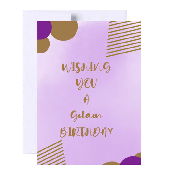 Wishing You A Golden Birthday Greeting Card