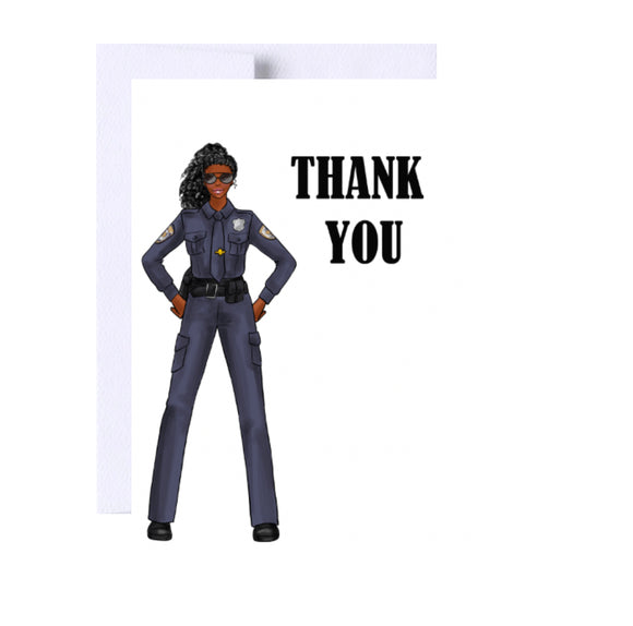 Thank You Ms. Officer Greeting Card