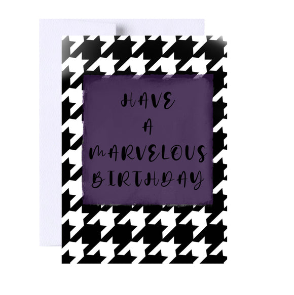 Marvelous Birthday Greeting Card, Houndstooth
