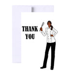 Thank You Chef Greeting Card, Woman Illustration