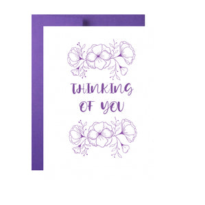 Thinking Of You- Floral Greeting Card