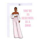 Beautiful As A Rose Birthday Card